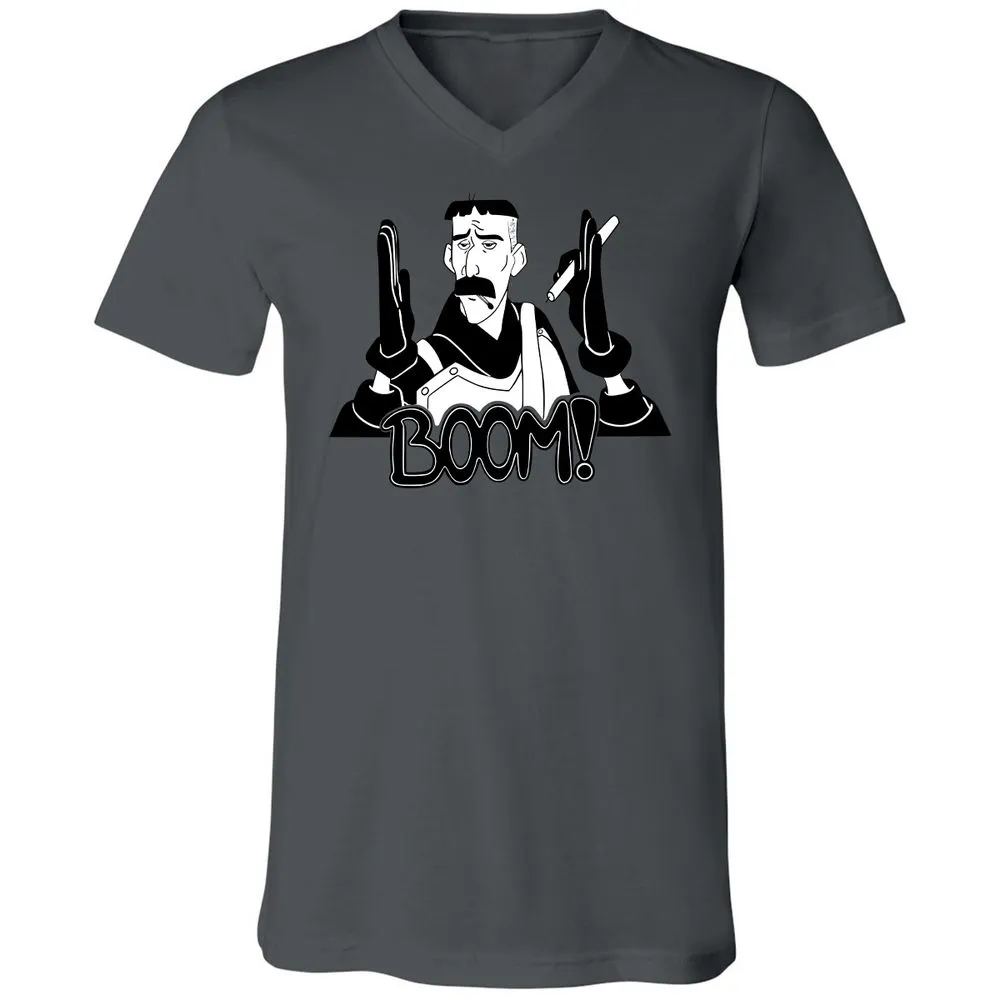 Unisex V-Neck T-Shirt - TDJVCCUF - Asphalt - 12