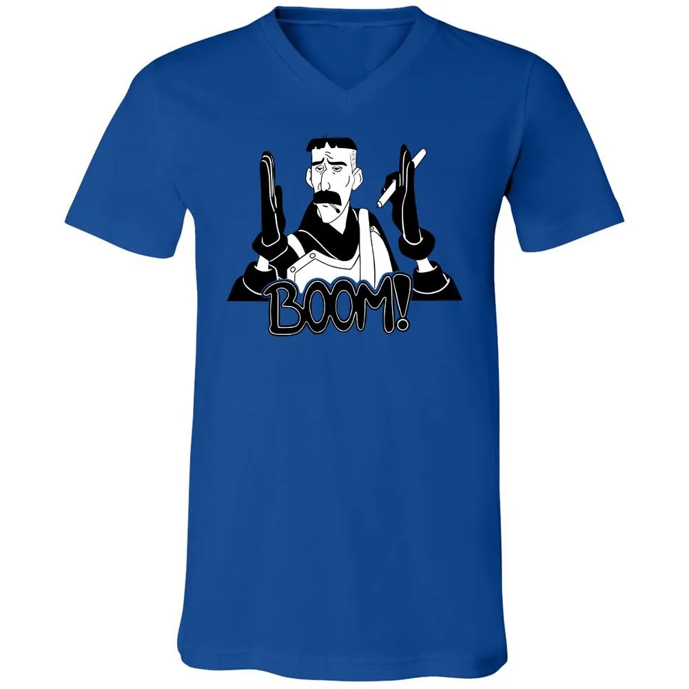 Unisex V-Neck T-Shirt - TDJVCCUF - True Royal - 4
