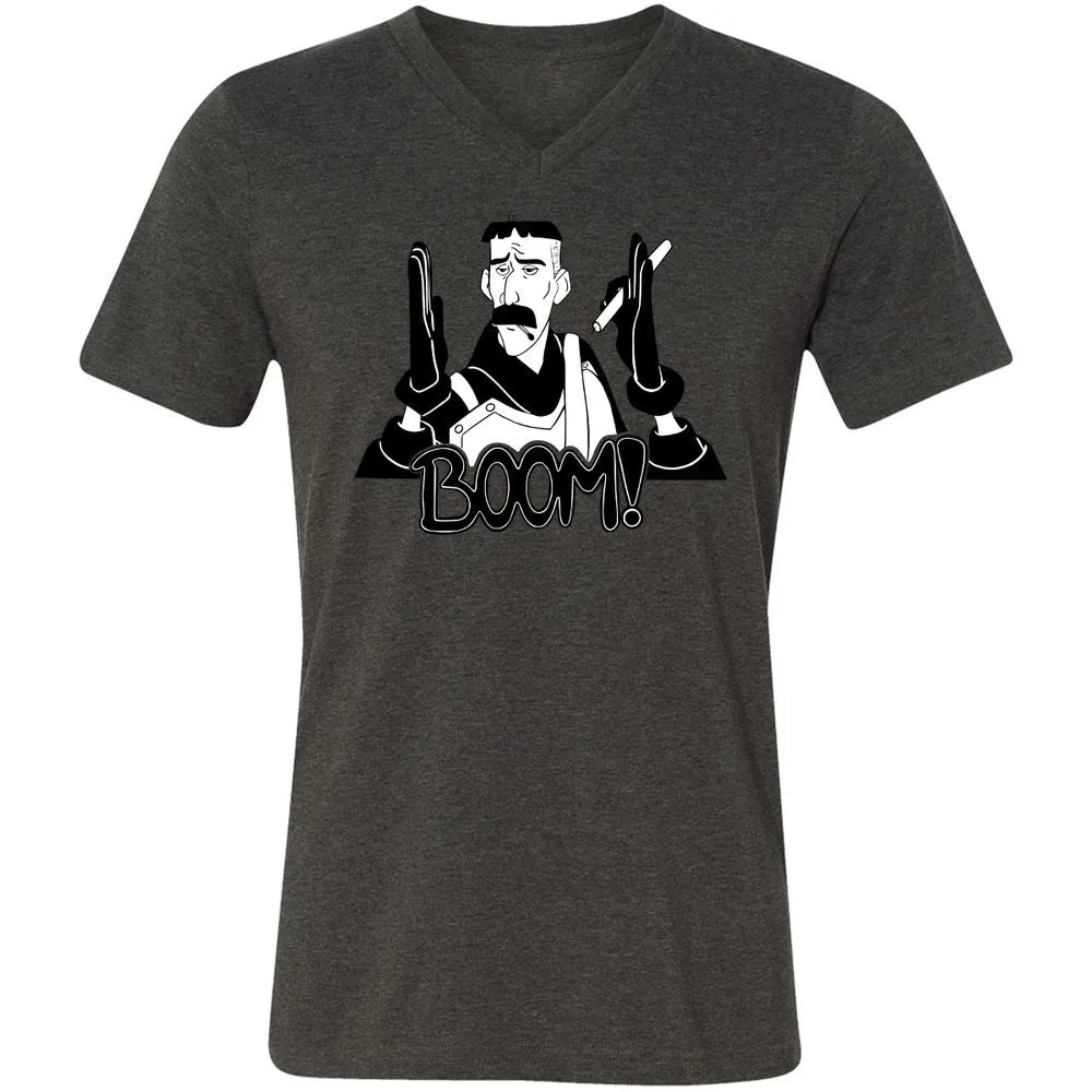 Unisex V-Neck T-Shirt - TDJVCCUF - Dark Grey Heather - 8