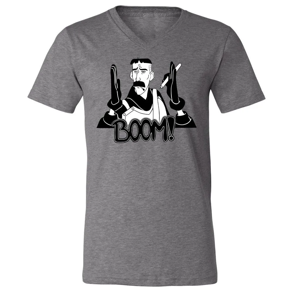 Unisex V-Neck T-Shirt - TDJVCCUF - Deep Heather - 13