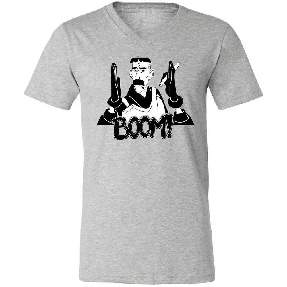 Unisex V-Neck T-Shirt - TDJVCCUF - Athletic Heather - 7