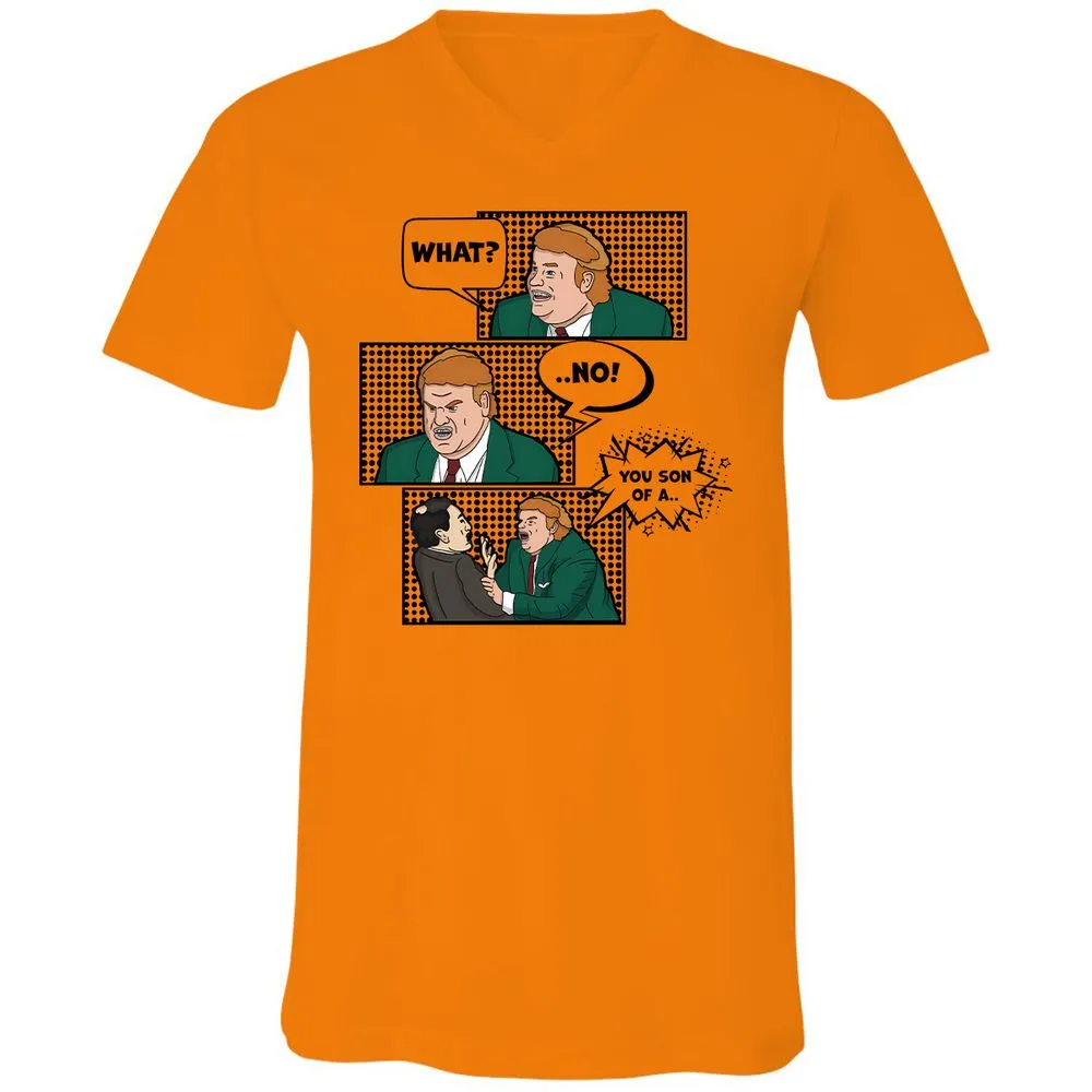 Unisex V-Neck T-Shirt - 1PVQNLPR - Orange - 11