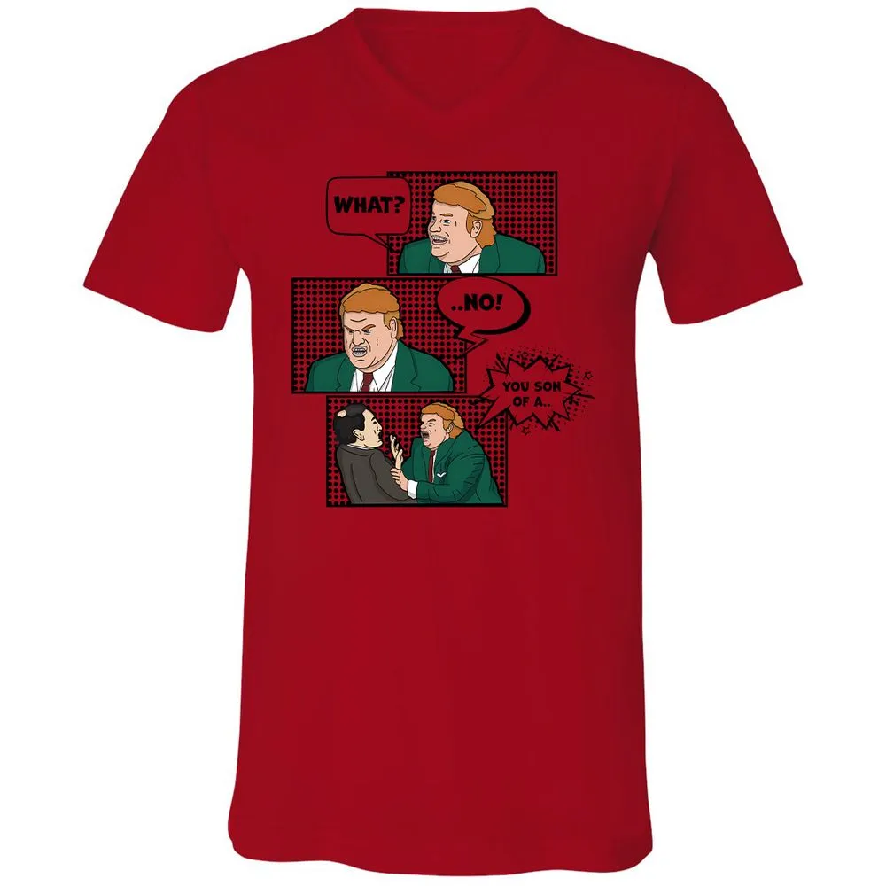 Unisex V-Neck T-Shirt - 1PVQNLPR - Red - 3