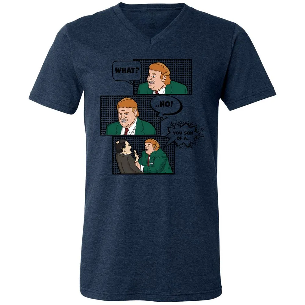 Unisex V-Neck T-Shirt - 1PVQNLPR - Heather Navy - 15