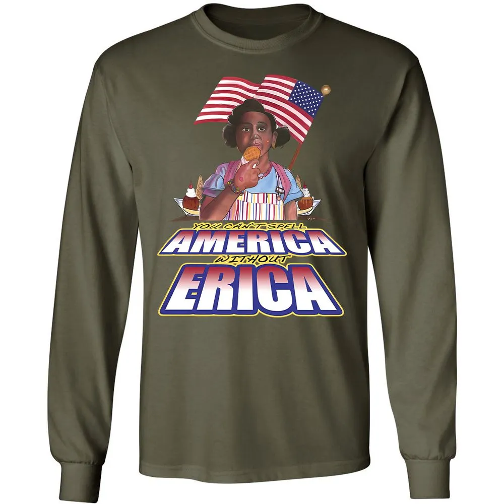 Long Sleeve T-Shirt - WXBU91QL - Military Green - 7