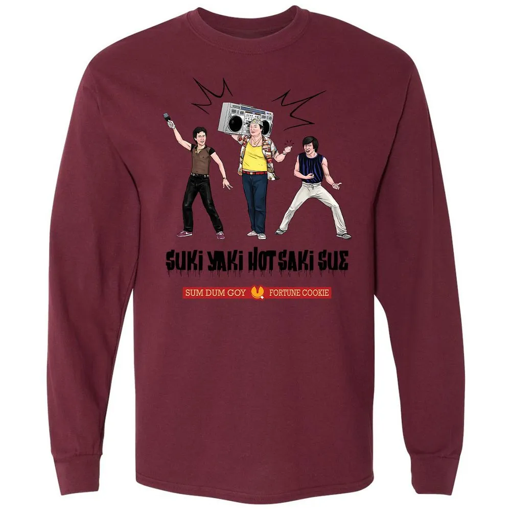Long Sleeve T-Shirt - B7ABTDC1 - Maroon - 11