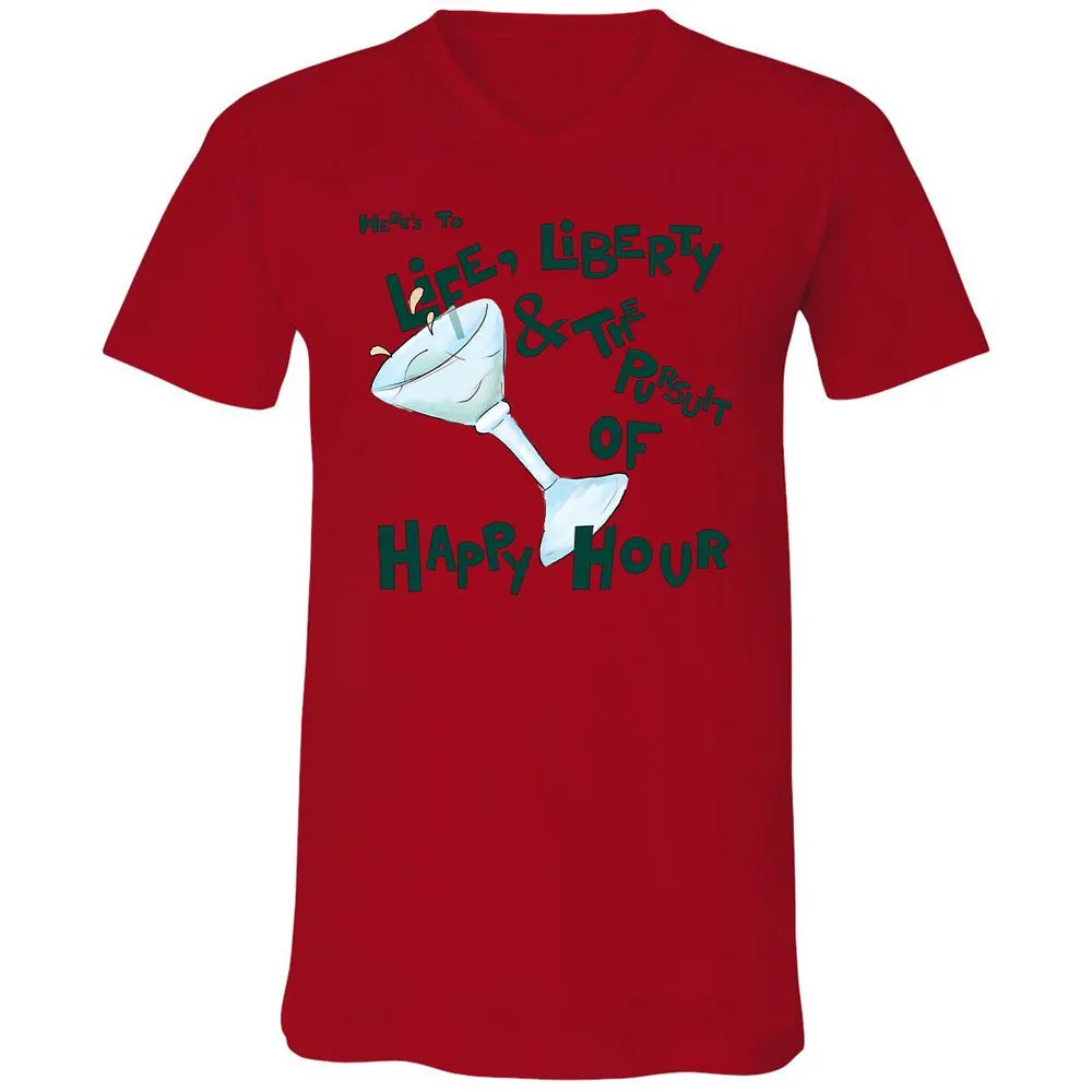 Unisex V-Neck T-Shirt - NQ15DWXG - Red - 3