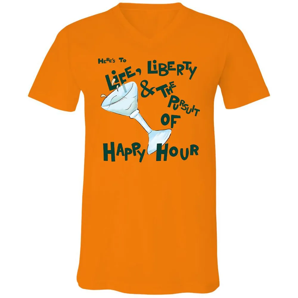 Unisex V-Neck T-Shirt - NQ15DWXG - Orange - 11