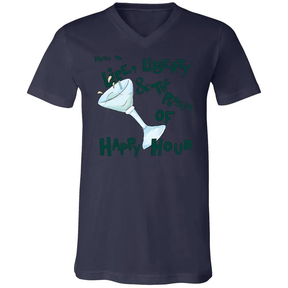Unisex V-Neck T-Shirt - NQ15DWXG - Navy - 9