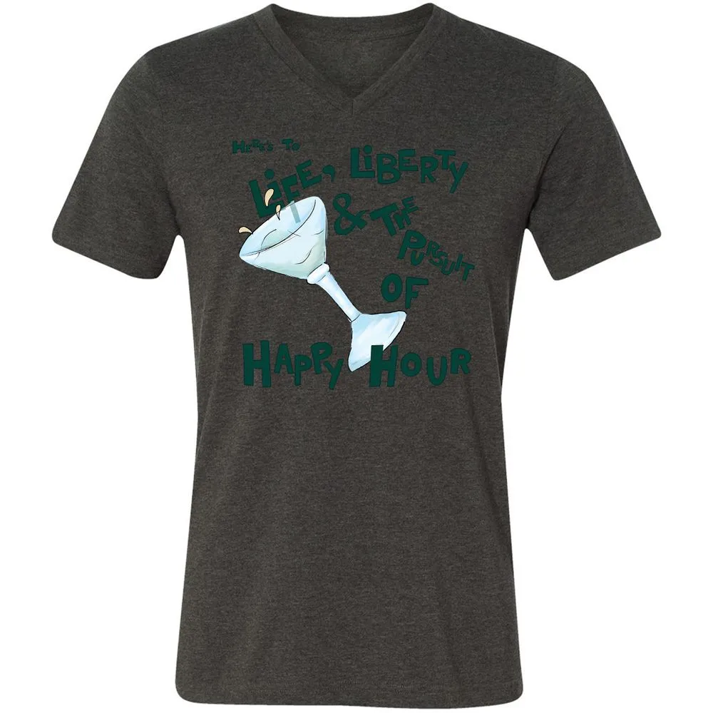 Unisex V-Neck T-Shirt - NQ15DWXG - Dark Grey Heather - 8