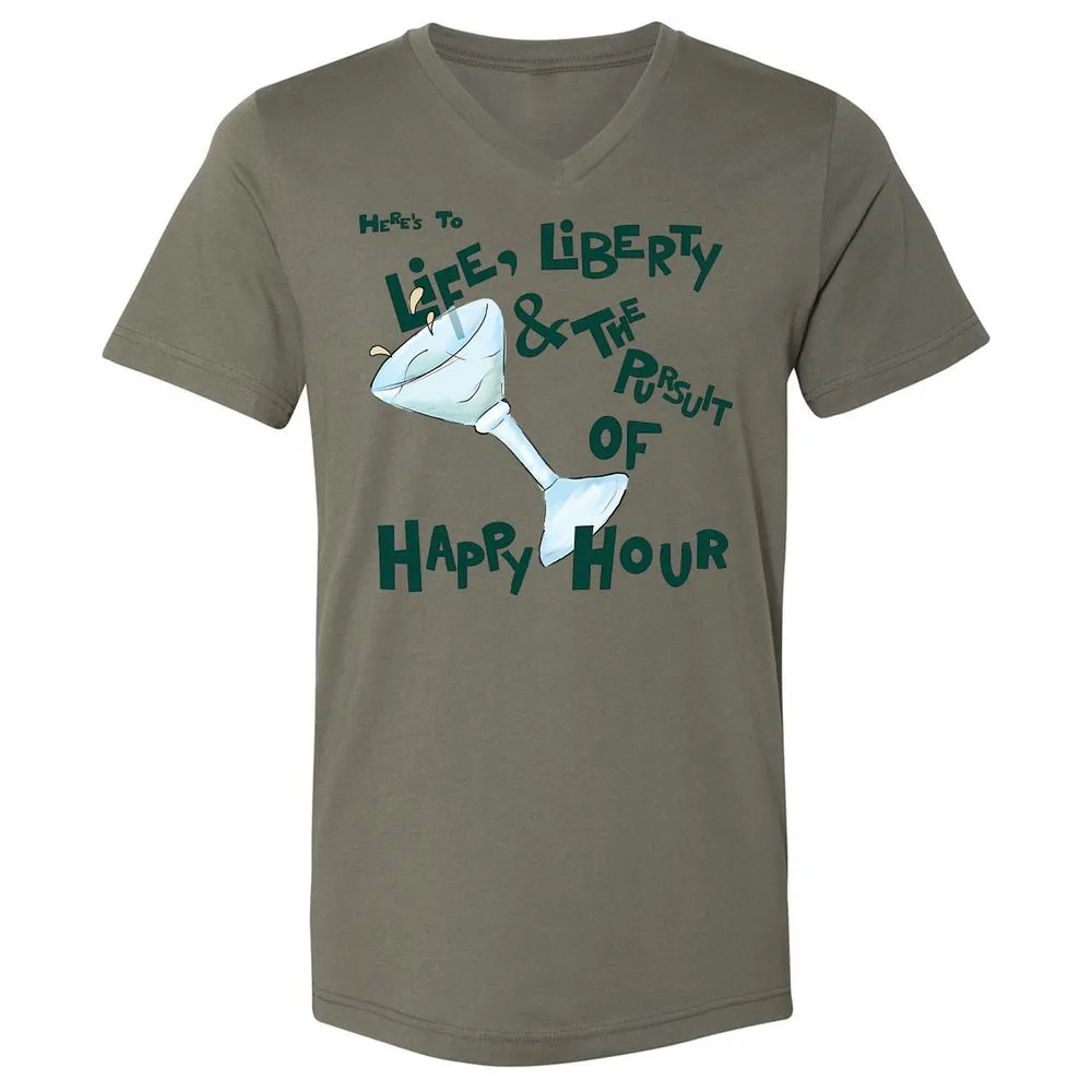 Unisex V-Neck T-Shirt - NQ15DWXG - Military Green - 10