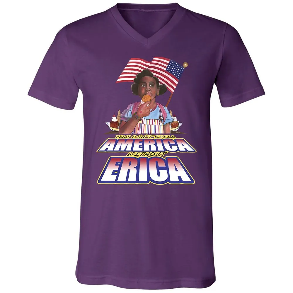 Unisex V-Neck T-Shirt - 3B864LQM - Team Purple - 2