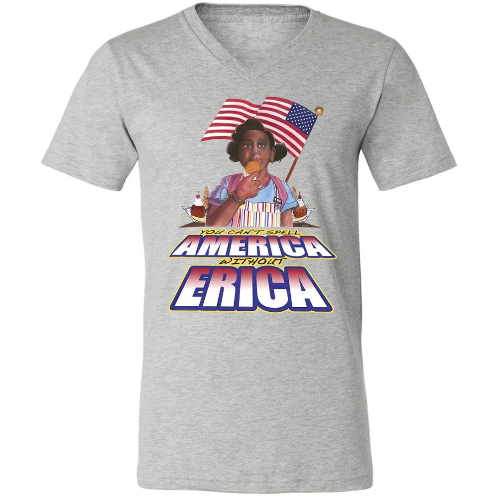 Unisex V-Neck T-Shirt - 3B864LQM - Athletic Heather - 7