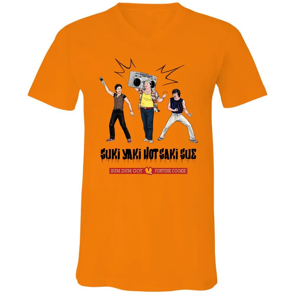 Unisex V-Neck T-Shirt - 5M8HTKHM - Orange - 11