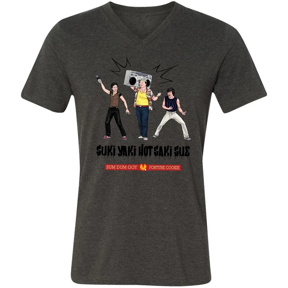 Unisex V-Neck T-Shirt - 5M8HTKHM - Dark Grey Heather - 8