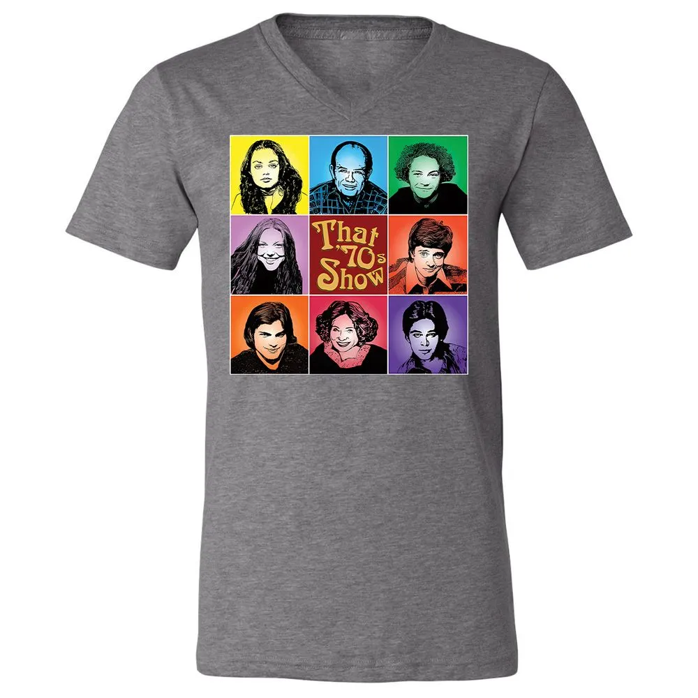 Unisex V-Neck T-Shirt - NLCH58KN - Deep Heather - 13