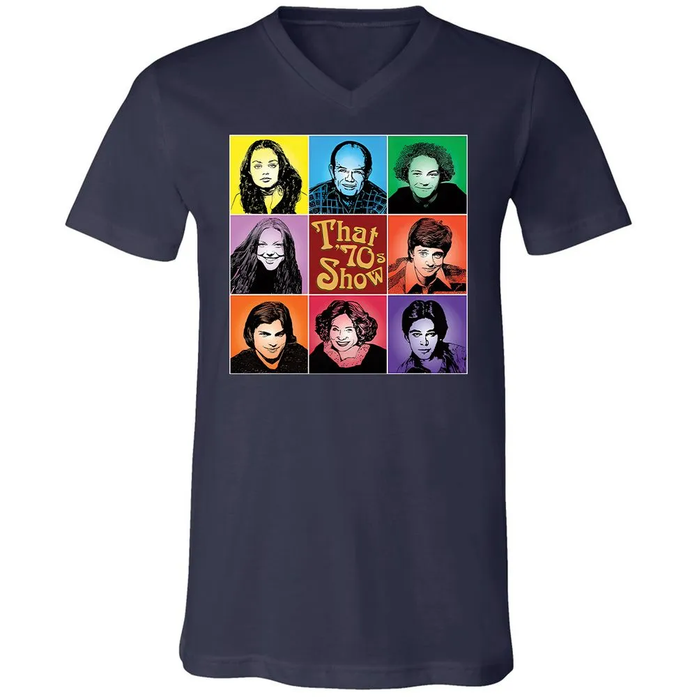 Unisex V-Neck T-Shirt - NLCH58KN - Navy - 9