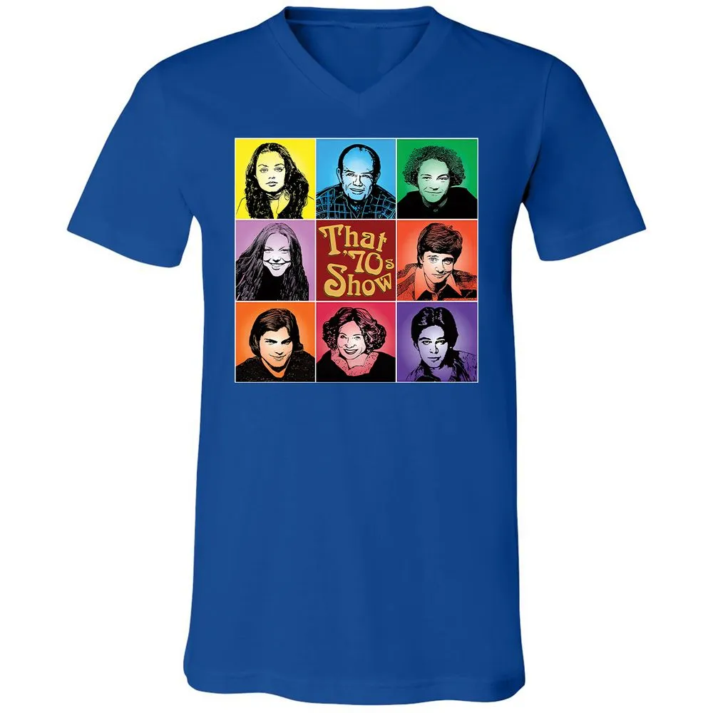 Unisex V-Neck T-Shirt - NLCH58KN - True Royal - 4