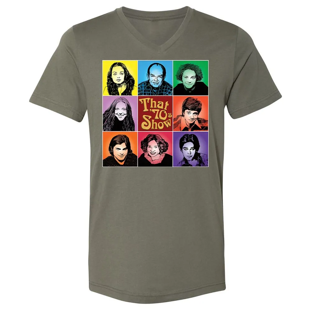 Unisex V-Neck T-Shirt - NLCH58KN - Military Green - 10