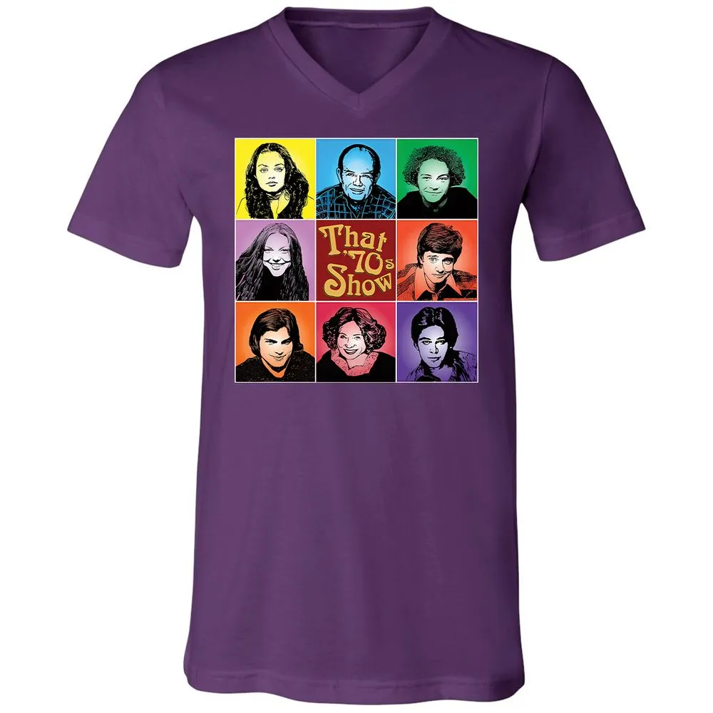 Unisex V-Neck T-Shirt - NLCH58KN - Team Purple - 2