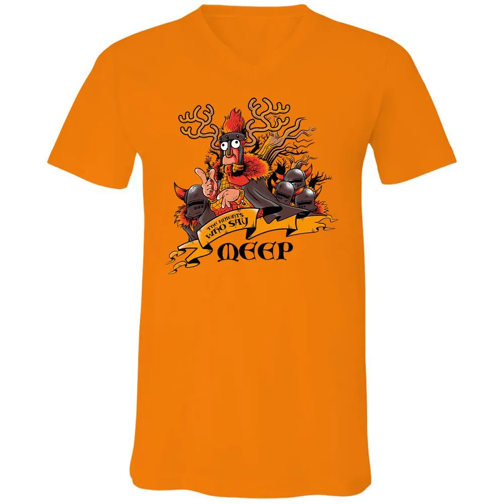 Unisex V-Neck T-Shirt - 7JBZLAWQ - Orange - 11