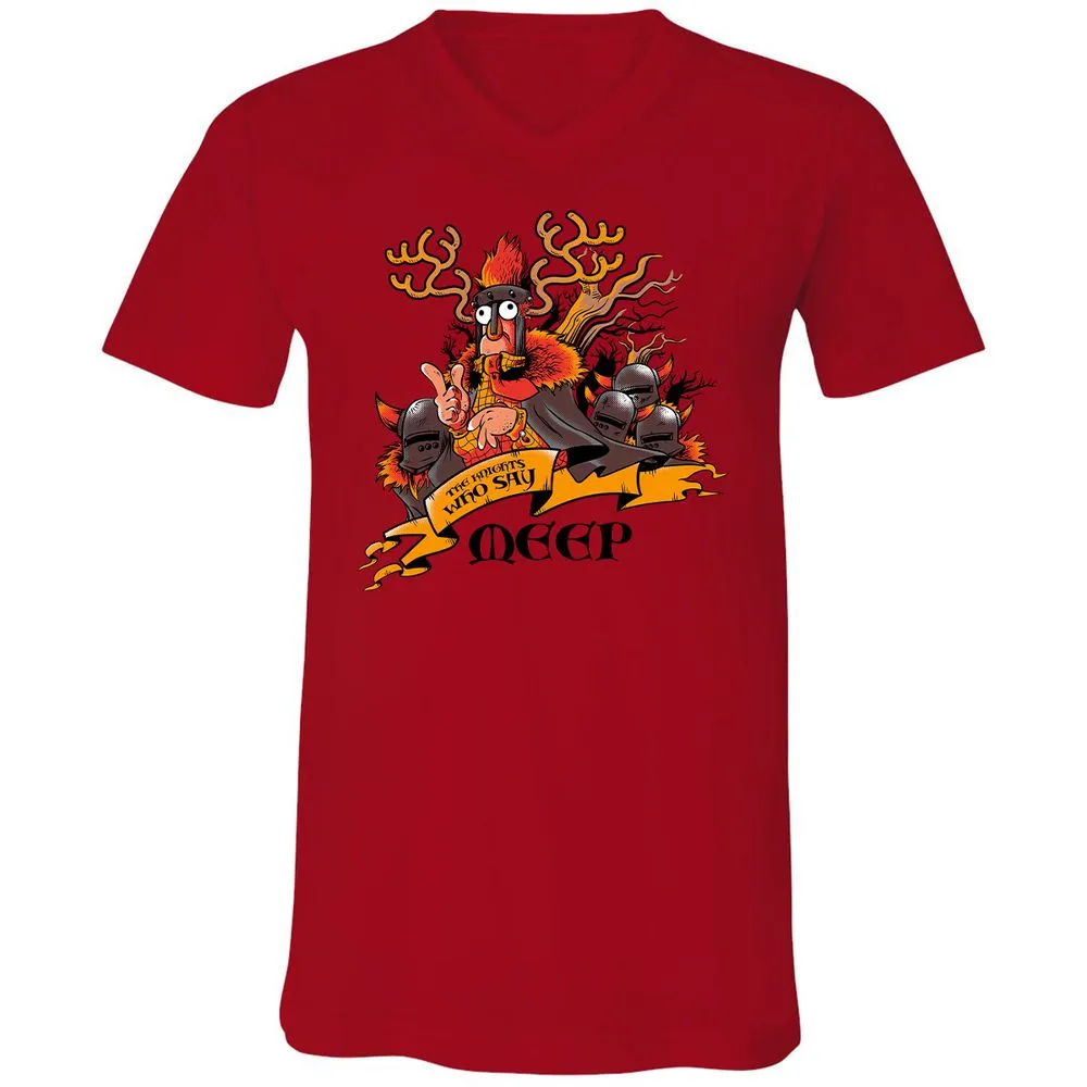Unisex V-Neck T-Shirt - 7JBZLAWQ - Red - 3