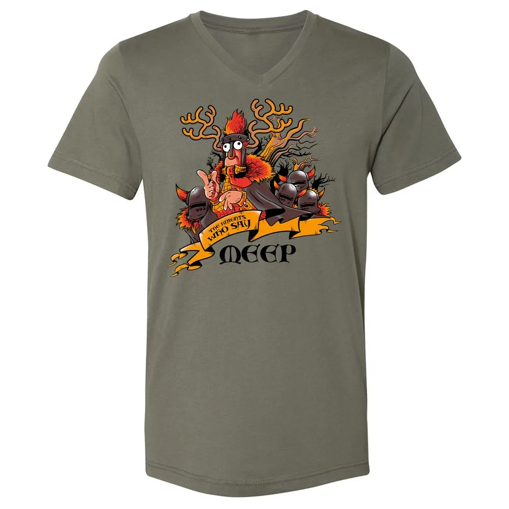 Unisex V-Neck T-Shirt - 7JBZLAWQ - Military Green - 10