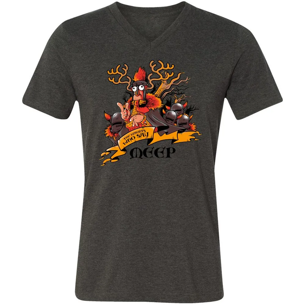 Unisex V-Neck T-Shirt - 7JBZLAWQ - Dark Grey Heather - 8