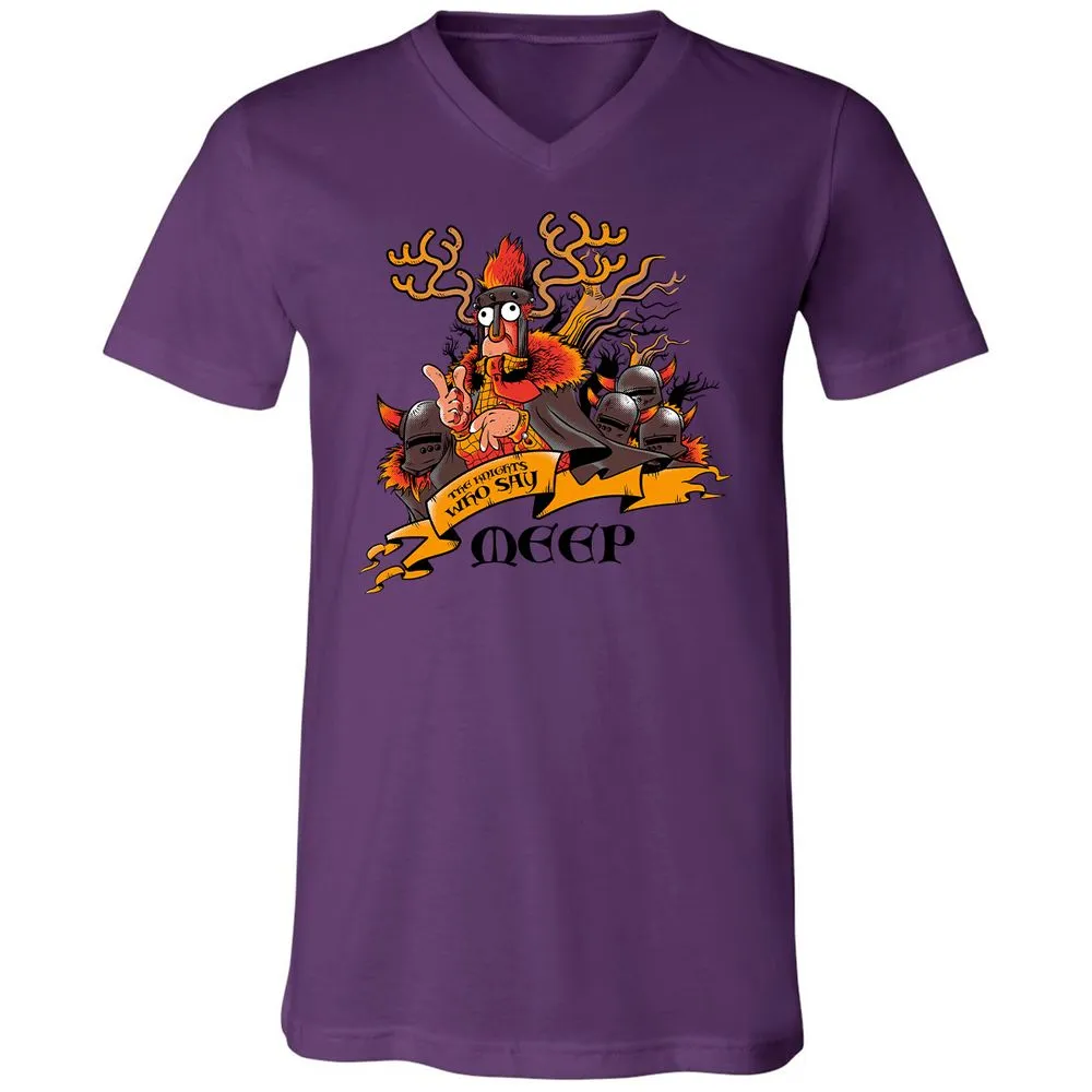 Unisex V-Neck T-Shirt - 7JBZLAWQ - Team Purple - 2