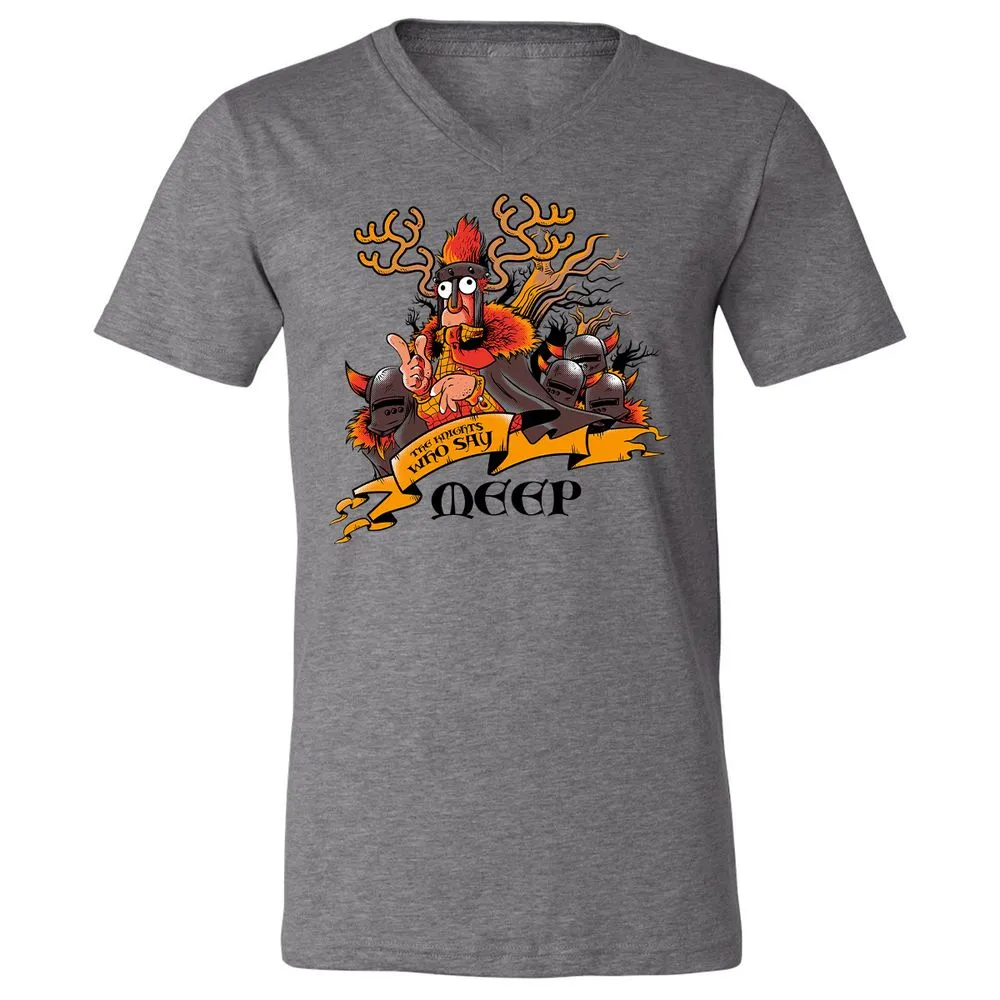 Unisex V-Neck T-Shirt - 7JBZLAWQ - Deep Heather - 13