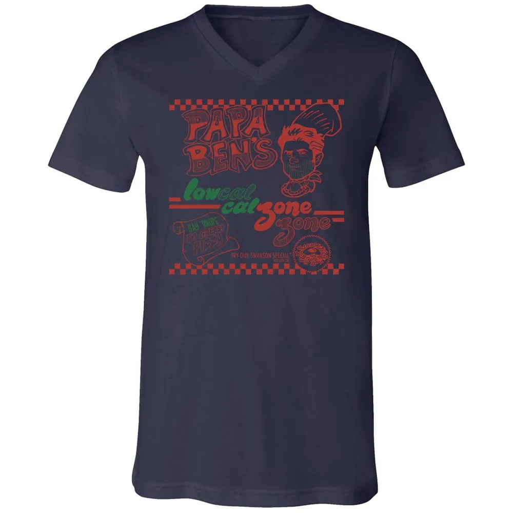 Unisex V-Neck T-Shirt - XF9QK8H6 - Navy - 9