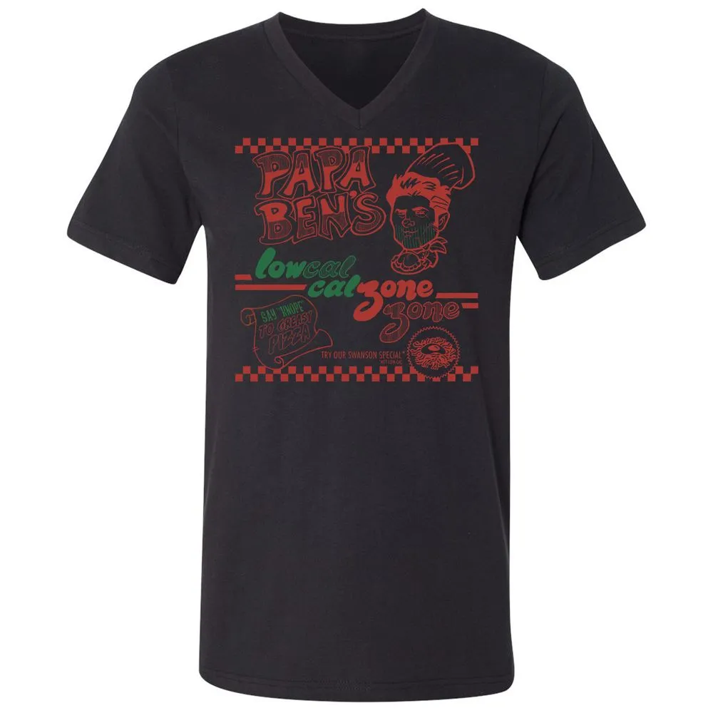 Unisex V-Neck T-Shirt - XF9QK8H6 - Black - 16