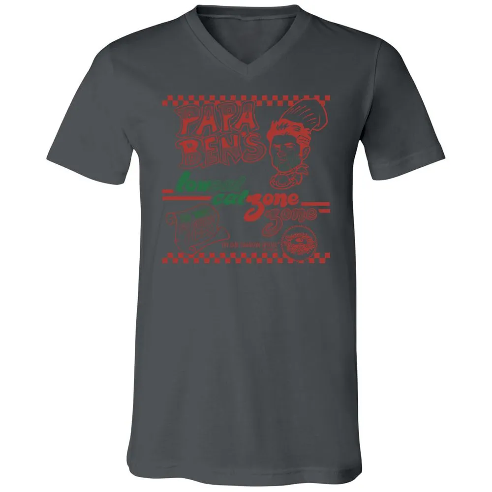 Unisex V-Neck T-Shirt - XF9QK8H6 - Asphalt - 12