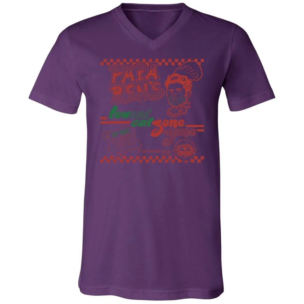 Unisex V-Neck T-Shirt - XF9QK8H6 - Team Purple - 2