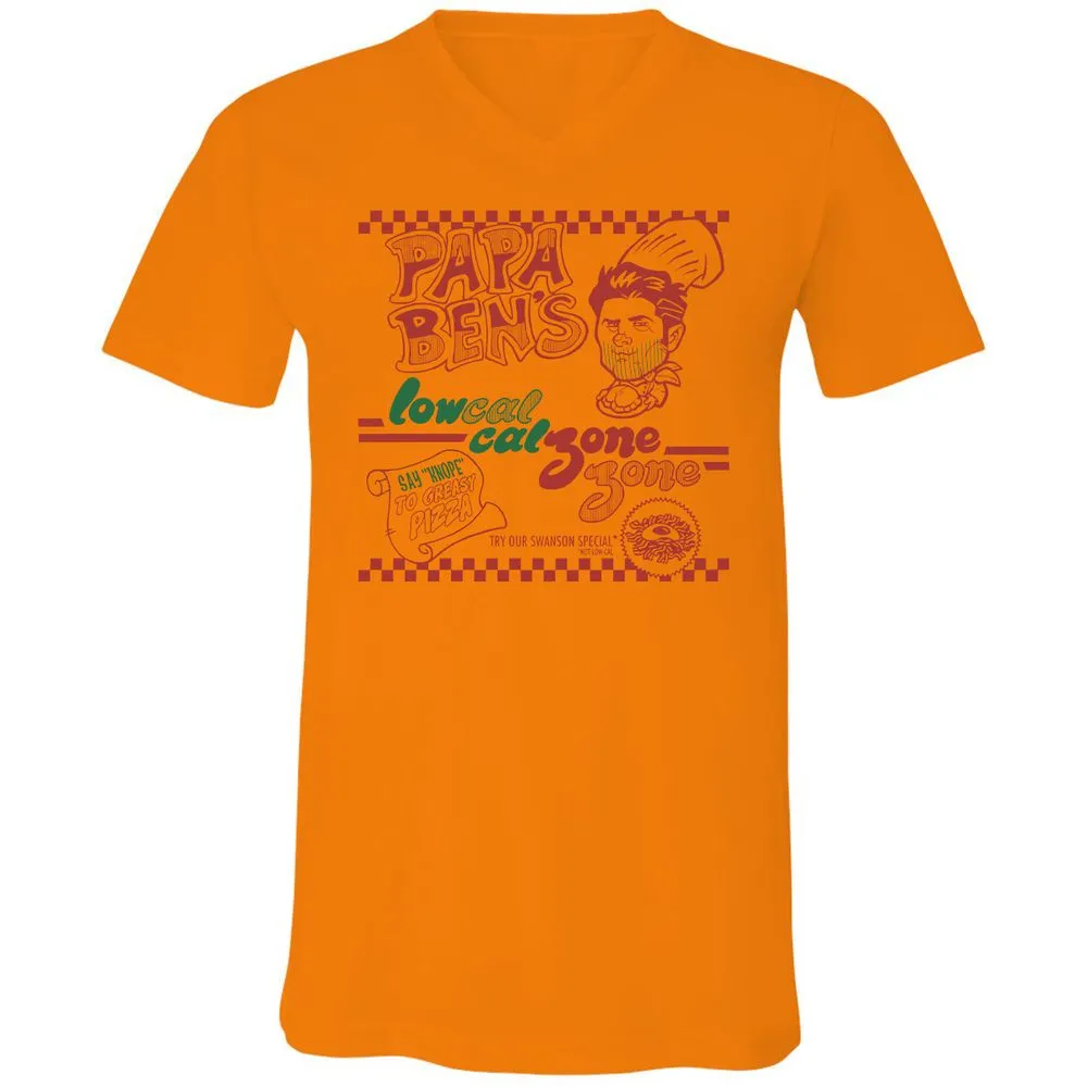 Unisex V-Neck T-Shirt - XF9QK8H6 - Orange - 11