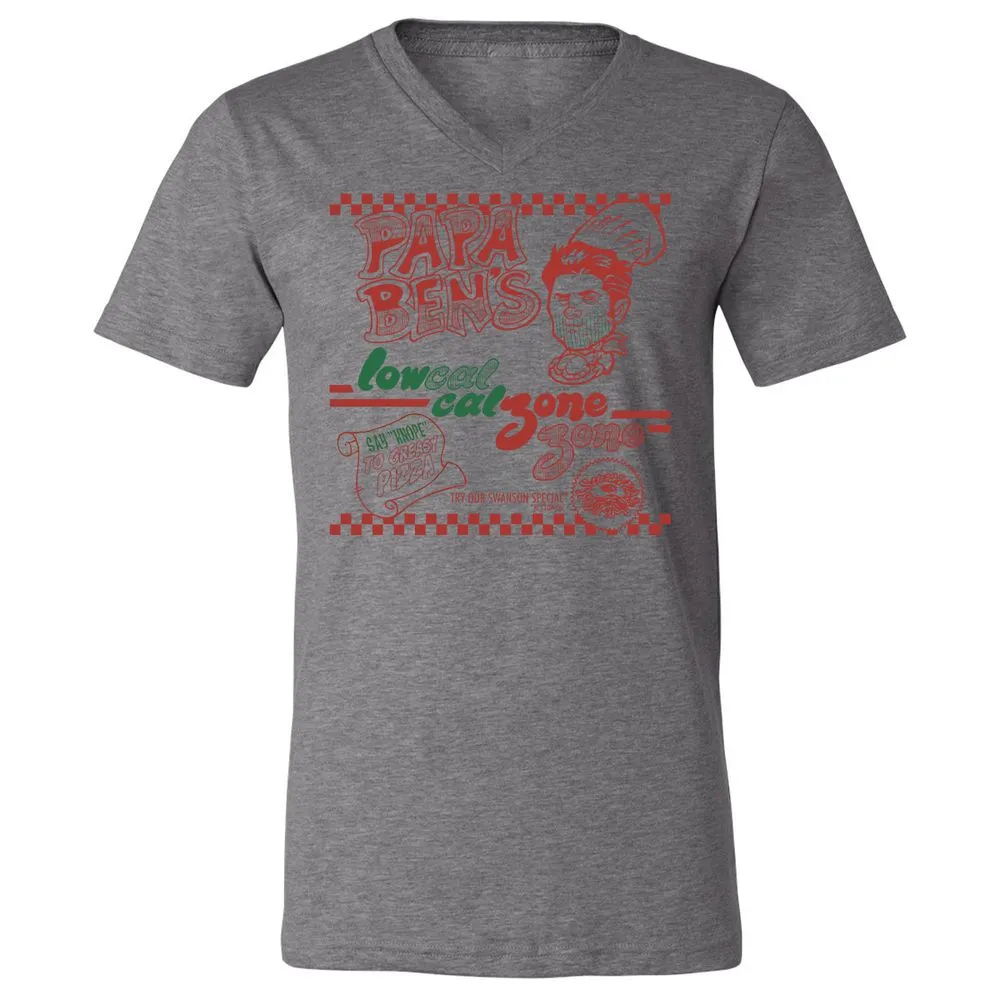 Unisex V-Neck T-Shirt - XF9QK8H6 - Deep Heather - 13