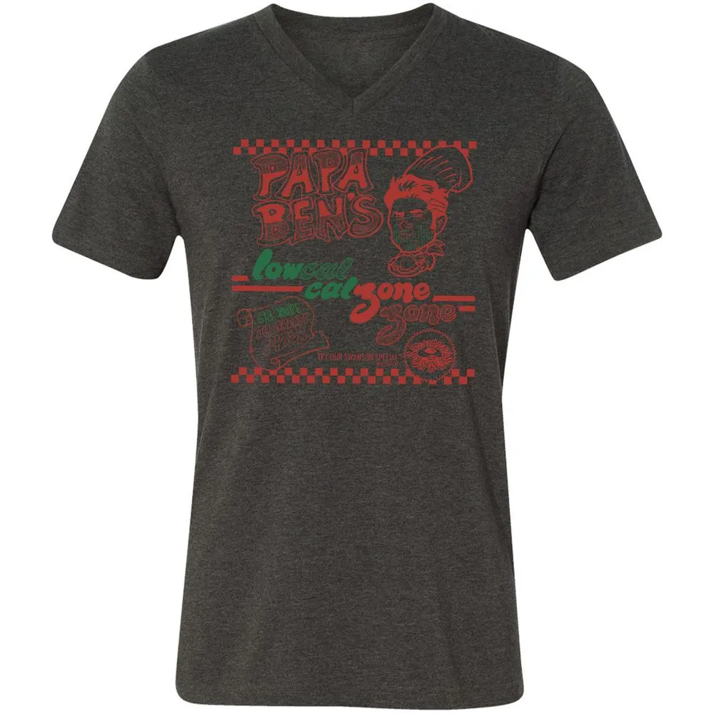 Unisex V-Neck T-Shirt - XF9QK8H6 - Dark Grey Heather - 8