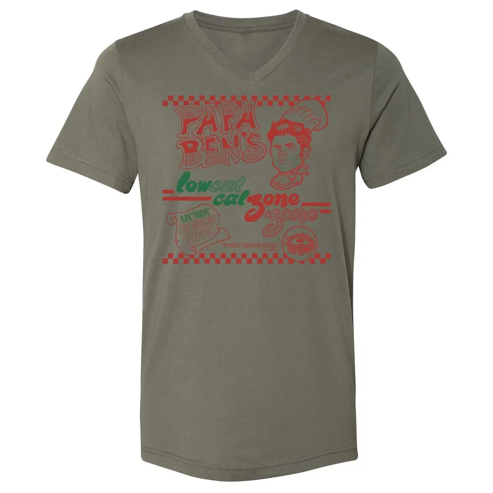 Unisex V-Neck T-Shirt - XF9QK8H6 - Military Green - 10