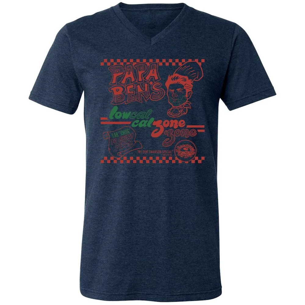Unisex V-Neck T-Shirt - XF9QK8H6 - Heather Navy - 15