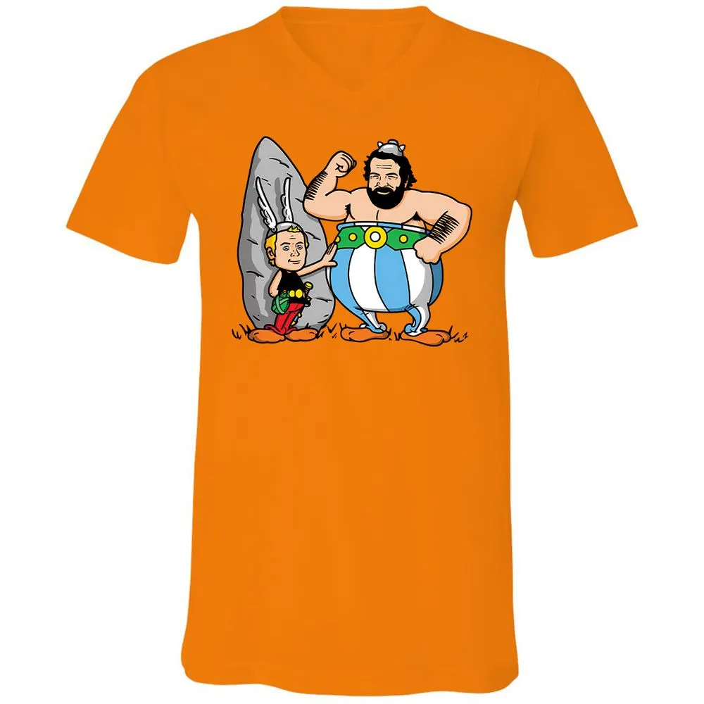 Unisex V-Neck T-Shirt - Y1AS78VN - Orange - 11