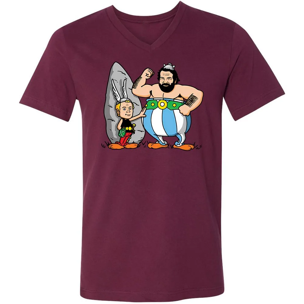 Unisex V-Neck T-Shirt - Y1AS78VN - Maroon - 6