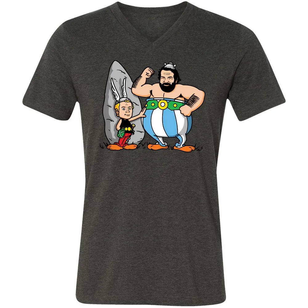 Unisex V-Neck T-Shirt - Y1AS78VN - Dark Grey Heather - 8