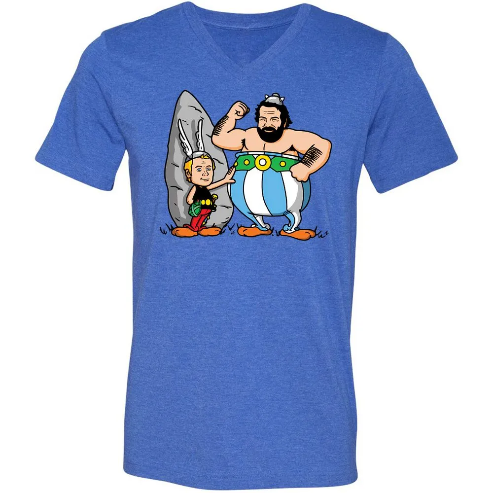 Unisex V-Neck T-Shirt - Y1AS78VN - Heather True Royal - 14