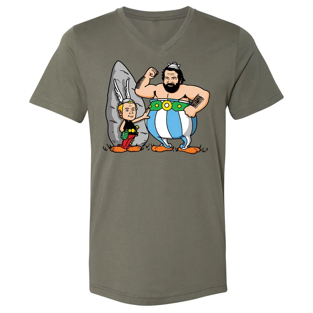 Unisex V-Neck T-Shirt - Y1AS78VN - Military Green - 10