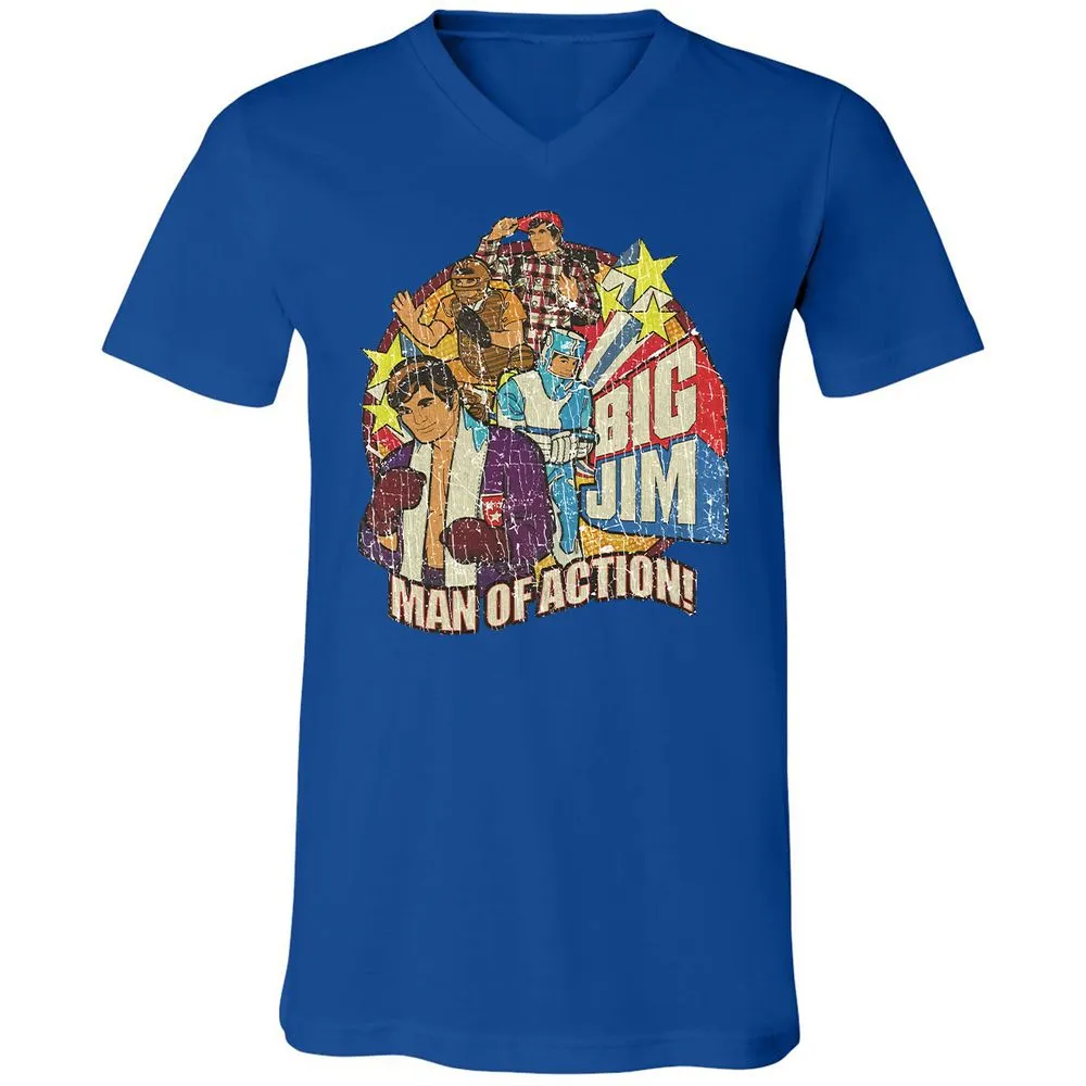 Unisex V-Neck T-Shirt - 1R9TCSEJ - True Royal - 4