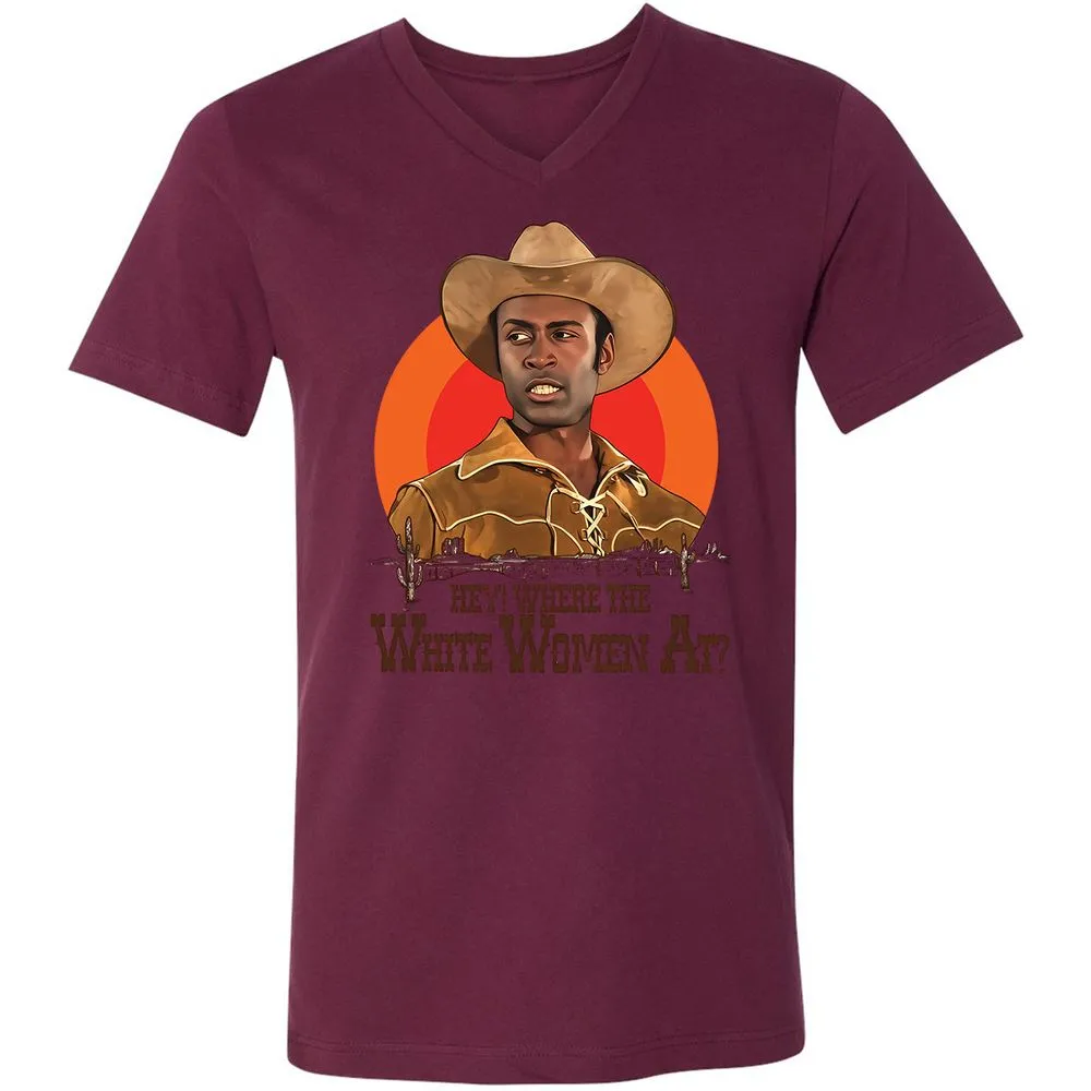 Unisex V-Neck T-Shirt - 3L811JBC - Maroon - 6
