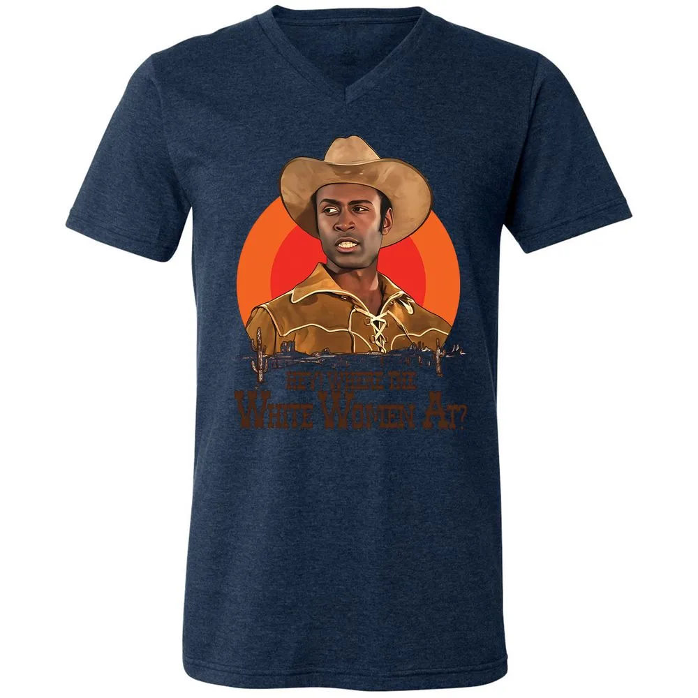 Unisex V-Neck T-Shirt - 3L811JBC - Heather Navy - 15