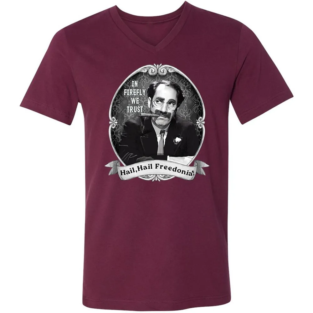 Unisex V-Neck T-Shirt - GYHSVRNG - Maroon - 6
