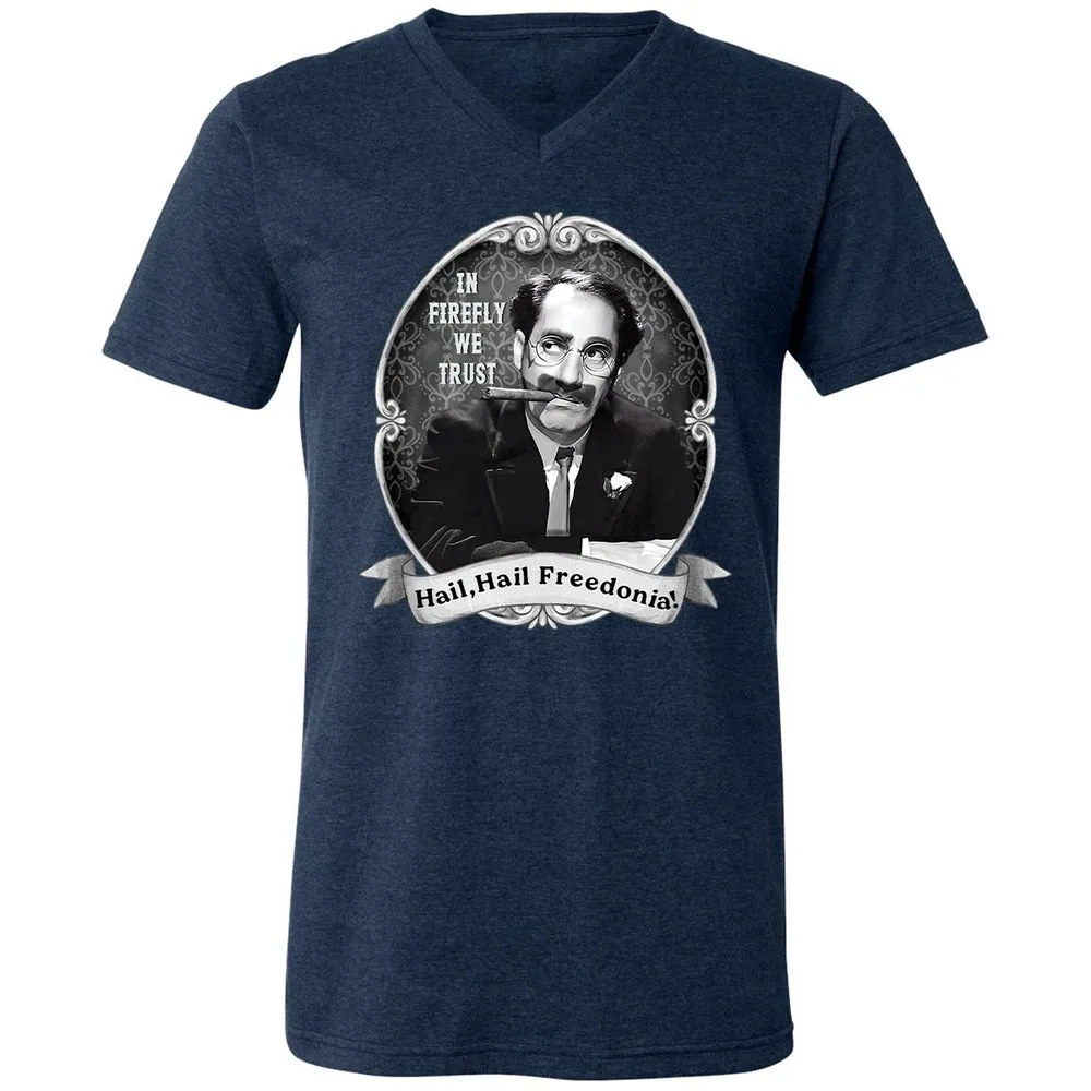 Unisex V-Neck T-Shirt - GYHSVRNG - Heather Navy - 15