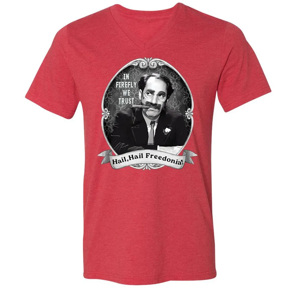 Unisex V-Neck T-Shirt - GYHSVRNG - Heather Red - 5